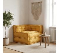 vidaXL Pouf modulaire patchwork en tissu – Chaise longue/canapé convertible pour maison