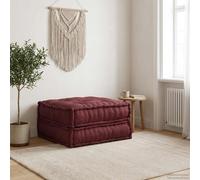 vidaXL Pouf modulaire patchwork en tissu – Chaise longue/canapé convertible pour maison