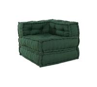 Pouf modulaire vert 70x70x54 tissu Vert G