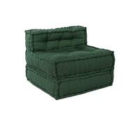 vidaXL Canapé modulaire 70x70x54 Tissu vert convertible