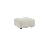 sweeek | Pouf module pour canapé repose-pieds pour canapé 2 places en bouclette blanche L 76 x P 70 x H 41cm - Wallas Blanc G