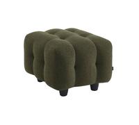 sweeek - Pouf. Module pour canapé. Repose-Pieds pour canapé 2 Places en Bouclette texturée Kaki L 69 x P 59 x H 48cm - Leon