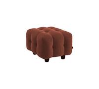 | Pouf module pour canapé repose-pieds pour canapé 2 places en bouclette texturée terracotta L 69 x P 59 x H 48cm - Leon