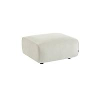 Pouf. module pour canapé. repose-pieds pour canapé 2 places en velours côtelé crème. L 76 x P 70 x H 41cm - Wallas
