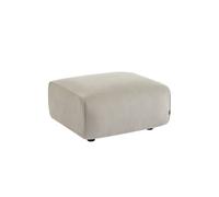 Pouf. module pour canapé. repose-pieds pour canapé 2 places en velours côtelé greige. L 76 x P 70 x H 41cm - Wallas