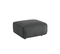 Pouf. module pour canapé. repose-pieds pour canapé 2 places en velours côtelé gris foncé. L 76 x P 70 x H 41cm - Wallas