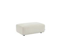 sweeek | Pouf module pour canapé repose-pieds pour canapé 3 places en bouclette blanche L 102 x P 70 x H 41cm - Wallas Blanc
