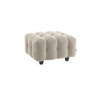 sweeek - Pouf. Module pour canapé. Repose-Pieds pour canapé 3 Places en Bouclette texturée Beige L 69 x P 59 x H 48cm - Leon