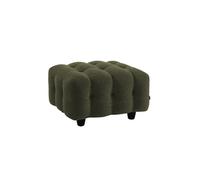 Pouf module pour canapé repose-pieds pour canapé 3 places en bouclette texturée kaki L 69 x P 59 x H 48cm - Leon