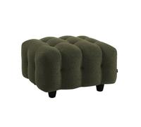 Pouf. module pour canapé. repose-pieds pour canapé 3 places en bouclette texturée kaki L 69 x P 59 x H 48cm - Leon