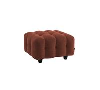 Pouf module pour canapé repose-pieds pour canapé 3 places en bouclette texturée terracotta L 69 x P 59 x H 48cm - Leon