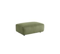 Pouf module pour canapé repose-pieds pour canapé 3 places en velours côtelé vert L 102 x P 70 x H 41cm - Wallas