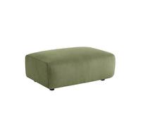 Pouf. module pour canapé. repose-pieds pour canapé 3 places en velours côtelé vert. L 102 x P 70 x H 41cm - Wallas