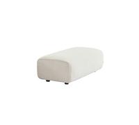 sweeek | Pouf module pour canapé repose-pieds pour canapé d'angle 2 places en bouclette blanche L 123 x P 60 x H 41cm - Wallas Blanc G