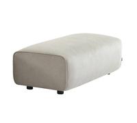 Pouf. module pour canapé. repose-pieds pour canapé d'angle 2 places en velours côtelé greige. L 123 x P 60 x H 41cm - Wallas