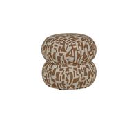 Pouf motif graphique marron Anic