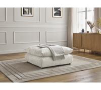 Pouf NEIL tissu texturé blanc BOBOCHIC Blanc