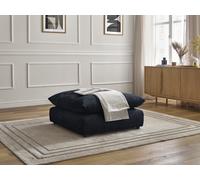 Pouf NEIL tissu texturé bleu foncé BOBOCHIC Bleu foncé