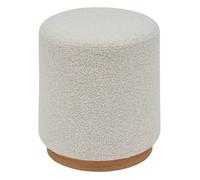 Atmosphera Pouf Nesky rond 45 cm blanc
