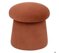 Pouf en velours 40 cm coloris ambre Noa Atmosphera Orange G