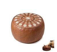 Pouf Ottoman De Rangement Multifonctionnel, Rond Et Non Rembourré (#A) | Pouf Repose-Pieds 2 En 1 En Similicuir Avec Un Grand Espace De Rangement Dissimulé, Pour Le Salon, La Chambre Ou La Terrasse