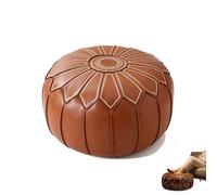 Pouf Ottoman De Rangement Multifonctionnel, Rond Et Non Rembourré (#B) | Pouf Repose-Pieds 2 En 1 En Similicuir Avec Un Grand Espace De Rangement Dissimulé, Pour Le Salon, La Chambre Ou La Terrasse