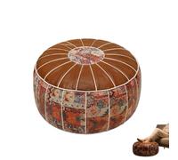 Pouf Ottoman De Rangement Multifonctionnel, Rond Et Non Rembourré (#C) | Pouf Repose-Pieds 2 En 1 En Similicuir Avec Un Grand Espace De Rangement Dissimulé, Pour Le Salon, La Chambre Ou La Terrasse