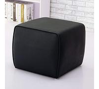 Pouf ottoman en cuir, capitonné, design moderne pour salon ou chambre à coucher, accessoire de décoration d'intérieur élégant et polyvalent