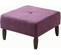 Pouf ottoman en lin - Grand repose-pieds carré et table basse pour canapé - Mobilier d'intérieur polyvalent pour décoration de salon