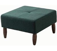 Pouf ottoman en lin - Grand repose-pieds carré et table basse pour le salon - Mobilier d'intérieur polyvalent pour une décoration élégante