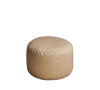 Pouf ottoman en similicuir grande taille avec rembourrage de pouf - Repose-pieds polyvalent pour salon, chambre à coucher, sièges d'angle, porte - L-KJC-Beige-Y
