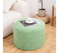 Pouf ottoman multifonction en peluche - Repose-pieds ergonomique avec design peu encombrant, parfait sous les bureaux, canapés et canapés (vert sauge)