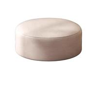 Pouf ottoman portable imperméable - Petit tabouret pour salon, chambre à coucher et terrasse - Design non déformable (beige 71,1 x 71,1 x 25,4 cm)