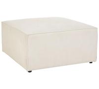 Pouf Ottoman pour Salon Moderne en Velours Côtelé Beige Lemvig