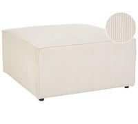 Pouf Ottoman pour Salon Moderne en Velours Côtelé Beige Lemvig