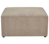 Pouf Ottoman pour Salon Moderne en Velours Côtelé Taupe Lemvig