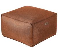 Pouf Ottoman Rectangulaire en Polyester Rembourré Marron Accessoire Décoration M