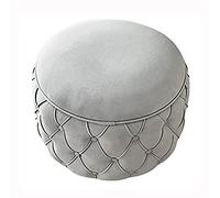 Pouf ottoman rond en velours avec rangement, confort haut de gamme pour salon et chambre à coucher