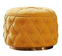 Pouf ottoman rond en velours avec rangement, confort haut de gamme pour salon et chambre à coucher