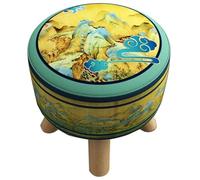 Pouf Ottoman Rond Impression De Paysage De Style Chinois Repose-Pieds, Tabouret De Change De Chaussures Confortable pour L'entrée, Tabouret De Repos, Cadeau