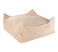 Pouf Ottoman Square Brown Sugar velours côtelé