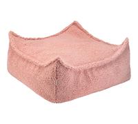 Pouf Ottoman Square Guava Pink molletonné