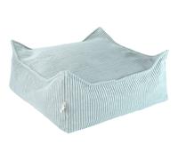 Pouf Ottoman Square Peppermint velours côtelé