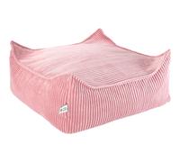 Pouf Ottoman Square Pink Mouse velours côtelé