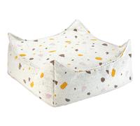 Pouf Ottoman Square Terrazzo Marble
