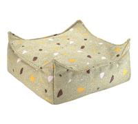 Pouf Ottoman Square Terrazzo Moss