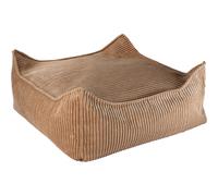 Pouf Ottoman Square Toffee velours côtelé