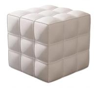 Pouf Ottoman Tabouret À Damier De Style Haut De Gamme Pouf Tabouret, Tabouret De Canapé De Luxe pour Magasin De Vêtements, Décorations De Café, Cadeau d'anniversaire(Blanc)
