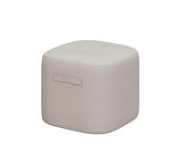 Pouf Ottoman Tabouret de Maquillage Repose-Pieds Carré, Tabouret Bas, Poignées, Design, Tissu Doux, for La Maison Repose-Pieds(White)