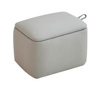 Pouf ottomane moderne bleu avec poignée, repose-pieds doux, banc de rangement pour coiffeuse, salon, chambre à coucher, entrée - élégant et fonctionnel taille unique